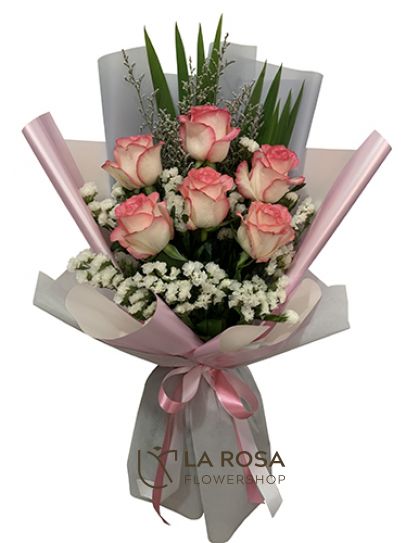 Imported Two Tone Pink - Roses Delivery by LaRosa Flower Shop Quezon City