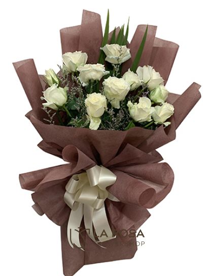 Perfect White - Roses Delivery by LaRosa Flower Shop Quezon City