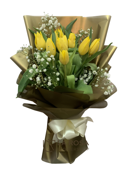 Yellow Bouquet - Tulips Delivery by LaRosa Flower Shop Quezon City