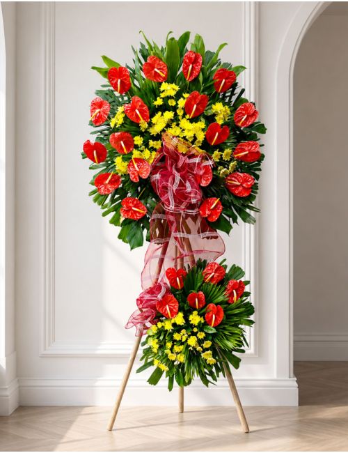 Red Anthurium Grand Opening Stand Red Anthurium Grand Opening Stand