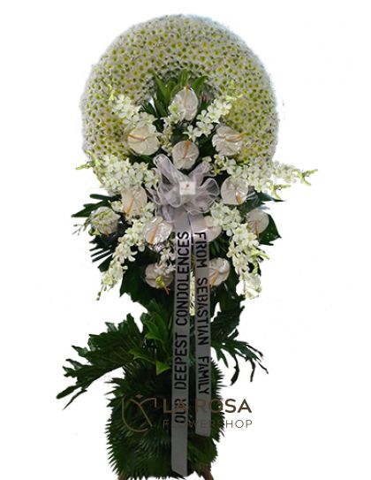 Flower Wreath 26 - Wreath Funeral Flower by LaRosa Flower Shop Quezon City