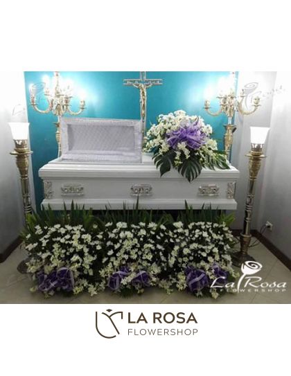 Sympathy Casket Decor 01 - Funeral Flowers Delivery by LaRosa Flower Shop Quezon City