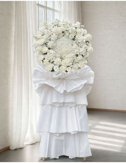 Blanc Essence Funeral Flowers Philippines - White Sympathy Flowers - Funeral Flower Delivery