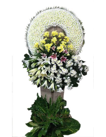 Flower Wreath 15 Funeral Flowers Philippines - White Sympathy Wreath - Funeral Flower Delivery