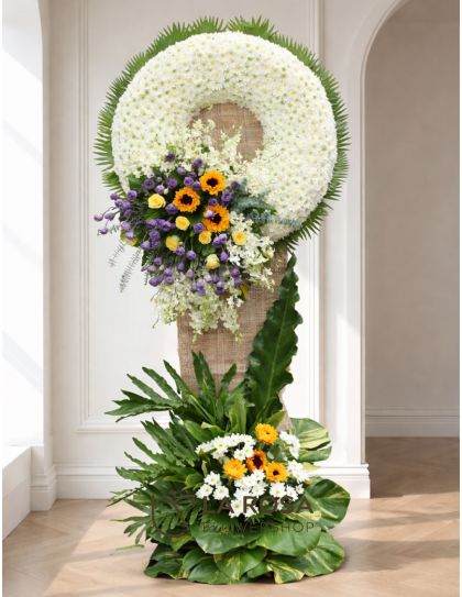 Flower Wreath 24 Funeral Flowers Philippines - Sympathy Wreath Stand - Funeral Flower Delivery