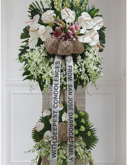 Funeral Flowers 01 Philippines - Mixed Sympathy Flowers Stand - Funeral Flower Delivery