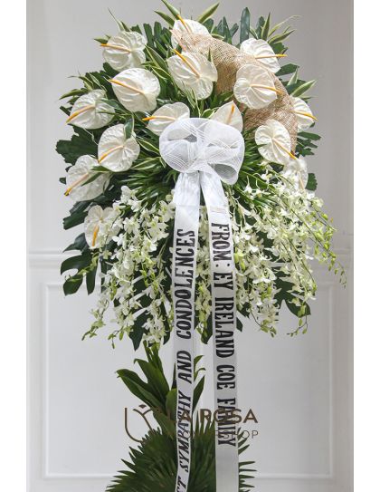 Funeral Flowers 02 – Orchids and Anthuriums | Funeral Flowers Philippines
