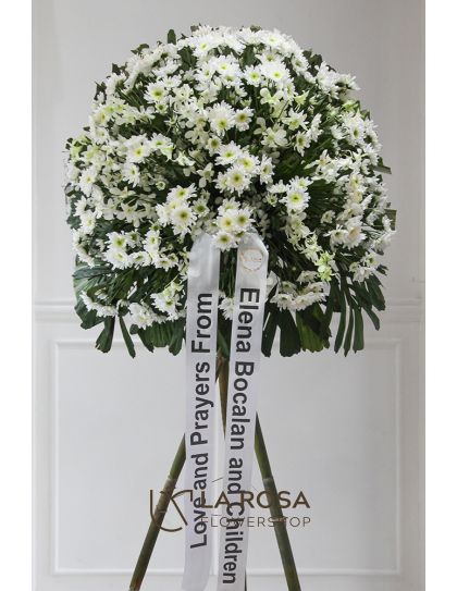 Funeral Flowers 04 – Mums and Orchids | Funeral Flowers Philippines