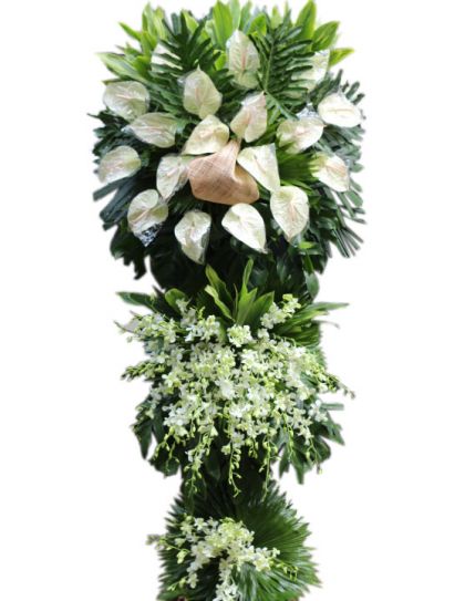 Funeral Flowers 74 Philippines - Orchid & Anthurium Sympathy Stand - Funeral Flower Delivery