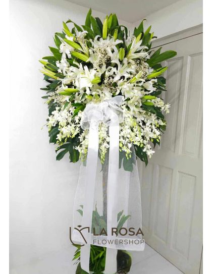 Funeral Flowers 77 – Lilies and Orchids | Funeral Flowers Philippines