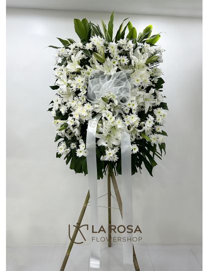 Funeral Flowers 84 – Lilies and Mums | Funeral Flowers Philippines
