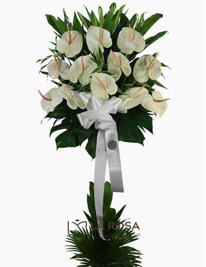 Anthurium Funeral Stand – Funeral Flowers Philippines | Sympathy Flower Delivery