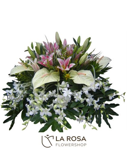 Funeral Flat Spray 01 – Funeral Flowers Philippines | Funeral Flower Delivery