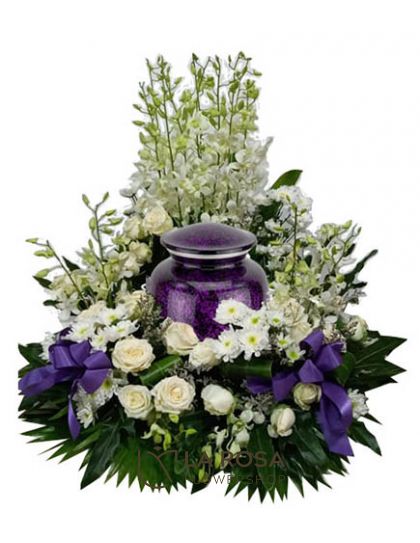 Urn Flower Arrangement 01 – Funeral Flowers Philippines | Sympathy Flower Delivery