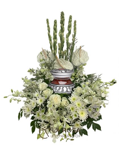 Urn Flower Arrangement 03 – Funeral Flowers Philippines | Sympathy Flower Delivery