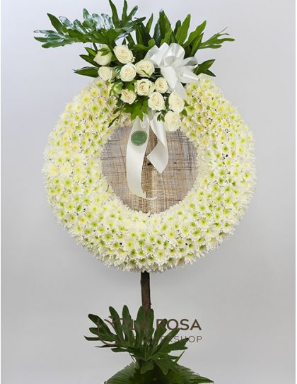 Funeral Wreath 11 Funeral Flowers Philippines - White Sympathy Wreath - Funeral Flower Delivery