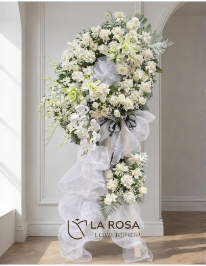 Heavenly Drift Funeral Flowers Philippines - Elegant Sympathy Flowers - Funeral Flower Delivery