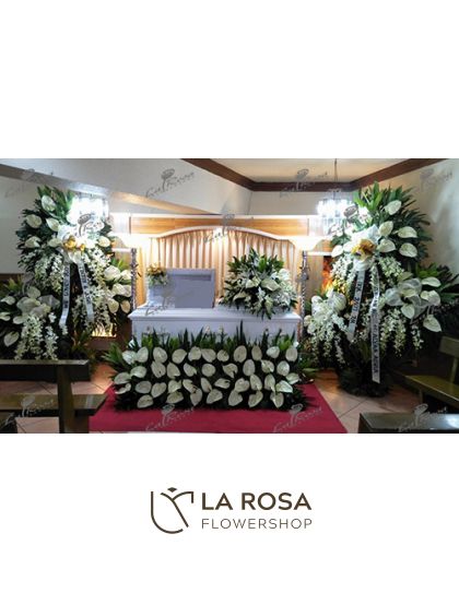 Sympathy Package Casket Decor 02 - Funeral Flowers Delivery by LaRosa Flower Shop Quezon City