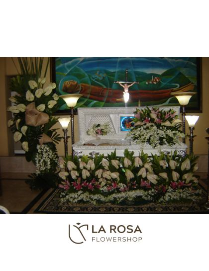 Sympathy Package Casket Decor - Funeral Flowers Delivery by LaRosa Flower Shop Quezon City