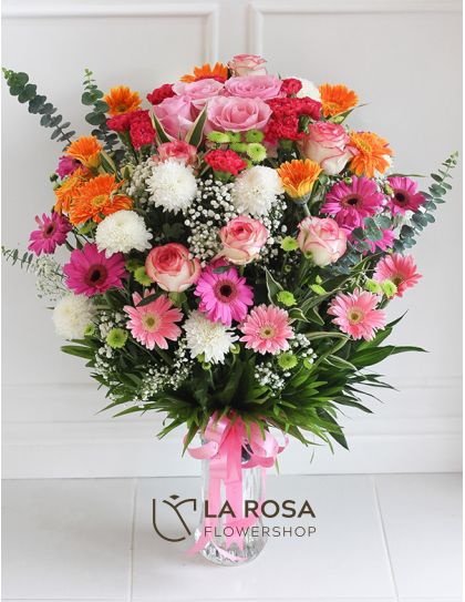 Célestine - Flowers in a Vase Delivery by LaRosa Flower Shop Quezon City