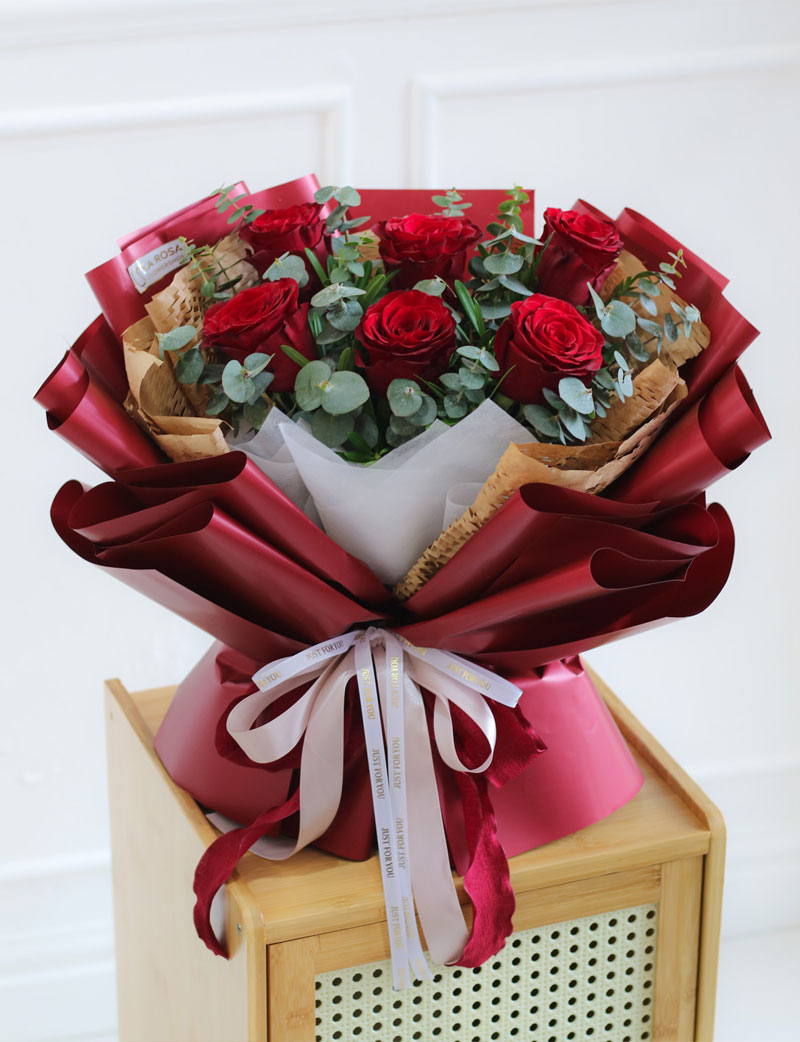 Rose Devotion red rose bouquet from La Rosa Flower Shop