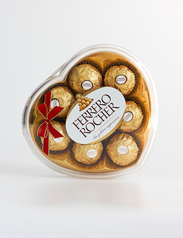 Chocolates paired with anniversary balloon