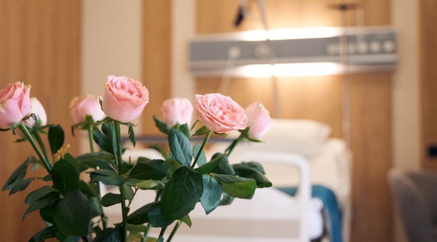 is flowers allowed in the hospital by la rosa