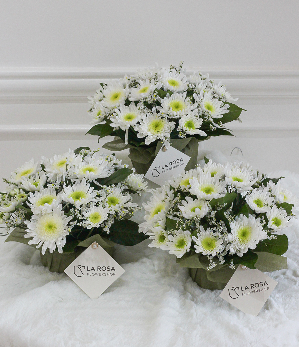 White Rose Arrangement by La Rosa Flower Shop