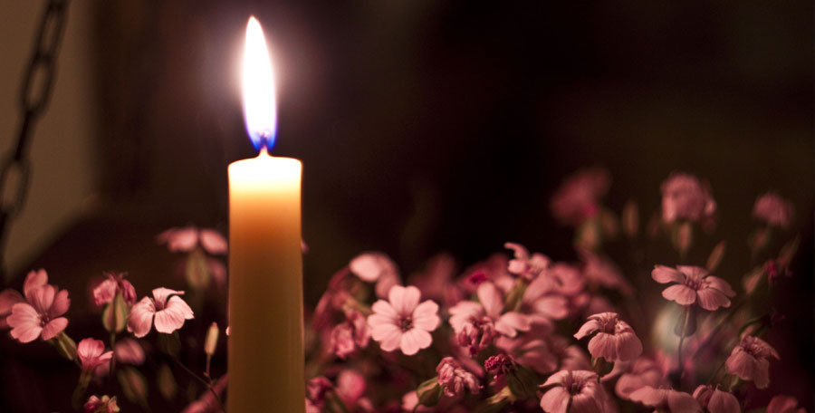 All Saints' Day Flowers in Philippines with Candles