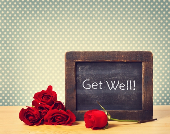 Get well soon sign by La Rosa Flower Shop sunflower bouquet Metro Manila
